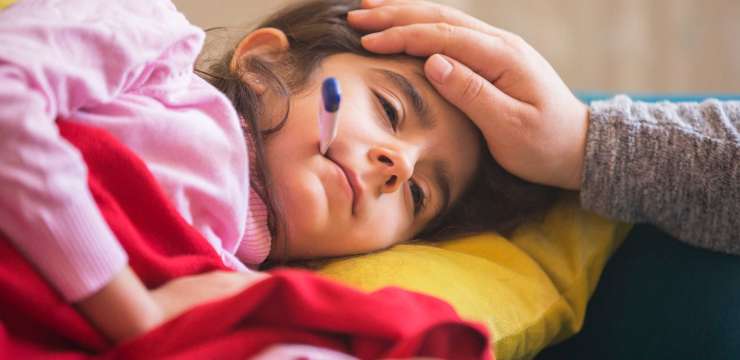 children with flu, flu child,